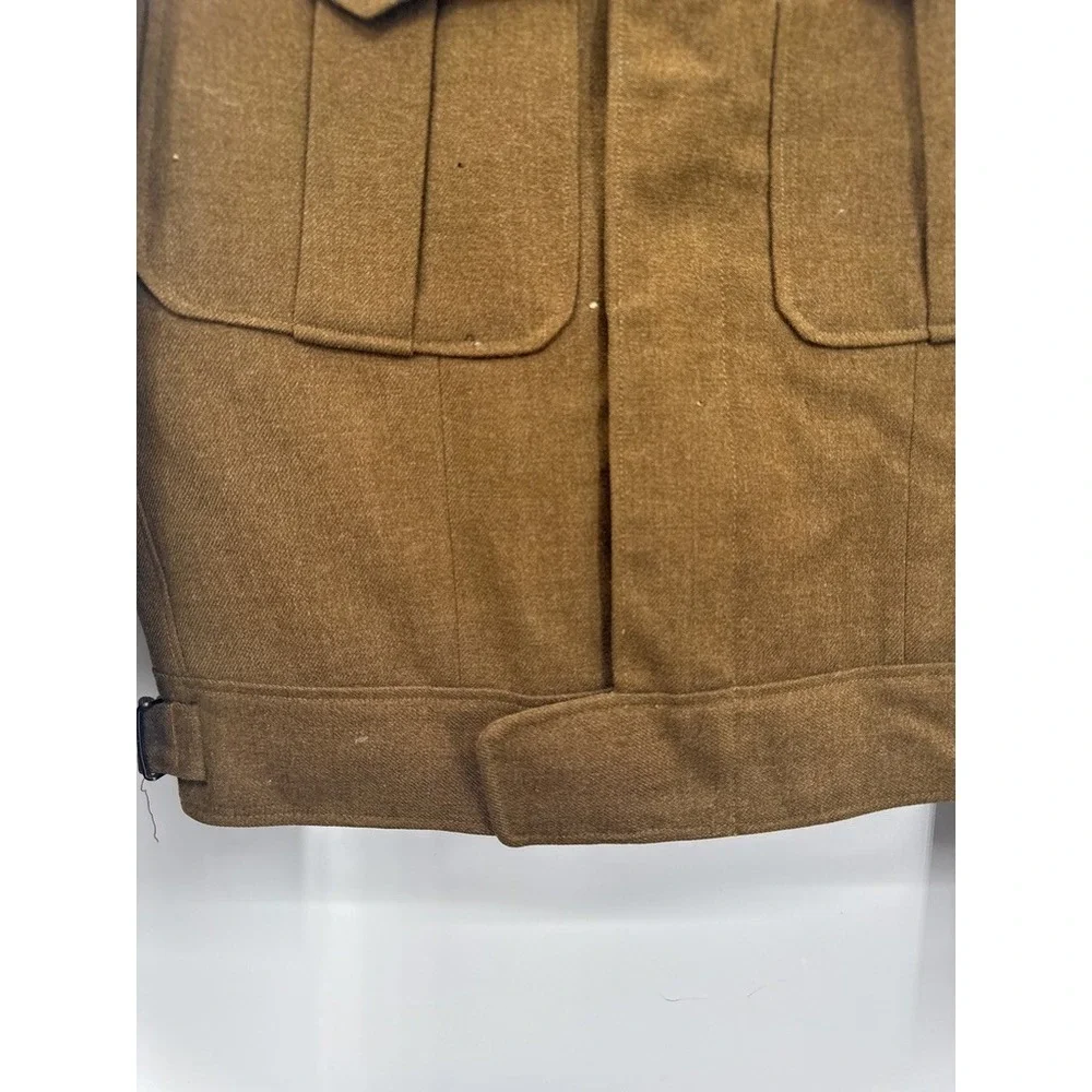 Wwii Army Coat Jacket Brown Uniform - Picture 3 of 7